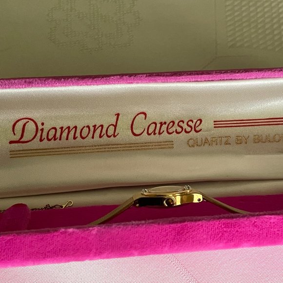 NWT Vintage Bulova Diamond Caresse Quartz Watch.